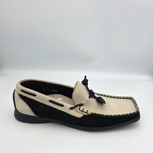 ARCHE Black & White Nubuck Loafer, Size 38
